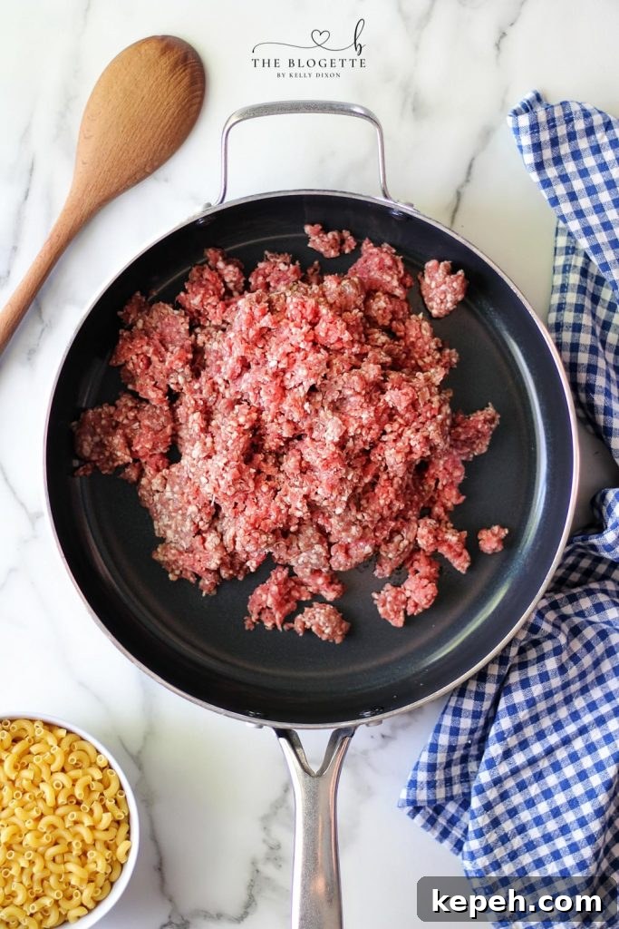 Homemade Cheesy Beef and Pasta Skillet (Copycat Hamburger Helper) 5 How to Make Hamburger Helper