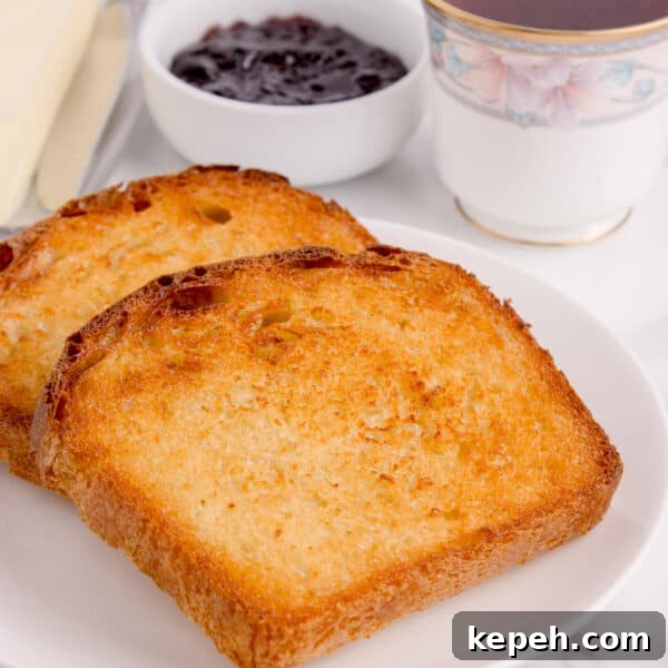 Perfectly Crispy Air Fryer Chicken Drumsticks Recipe 12 Two slices of golden brown toast with jam and coffee.
