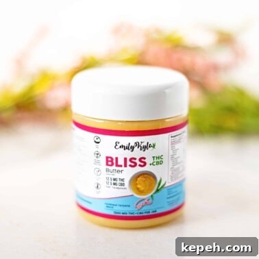 Boost Cannabutter Potency: Tips to Strengthen and Activate It 7 A picture of Emily Kyles Bliss Cannabutter for sale.