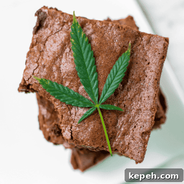 Boost Cannabutter Potency: Tips to Strengthen and Activate It 8 A picture of a stack of cannabis brownies with a cannabis leaf.