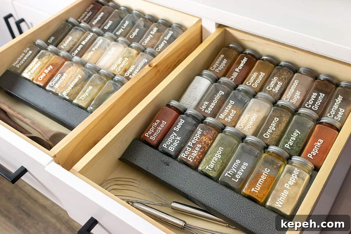 Spice Drawer Organizer: Quick Access and Neat Spice Storage 6 img 5950 5