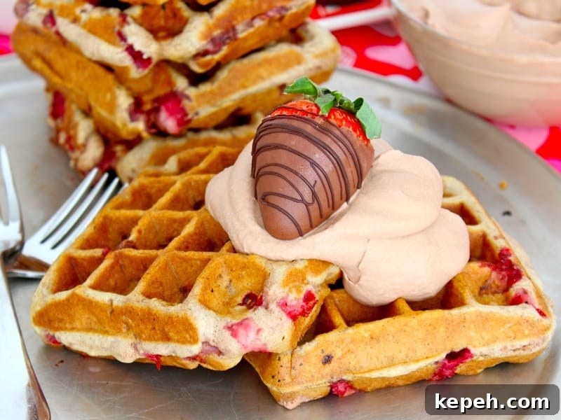 Garnished waffles