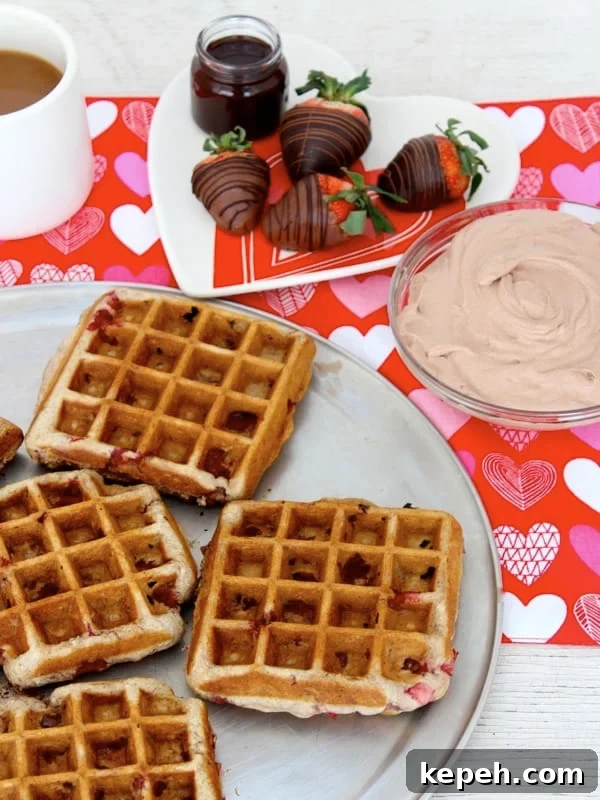 Served waffles