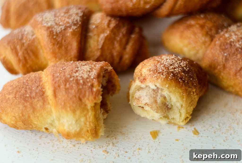 air fryer cinnamon sugar crescent rolls