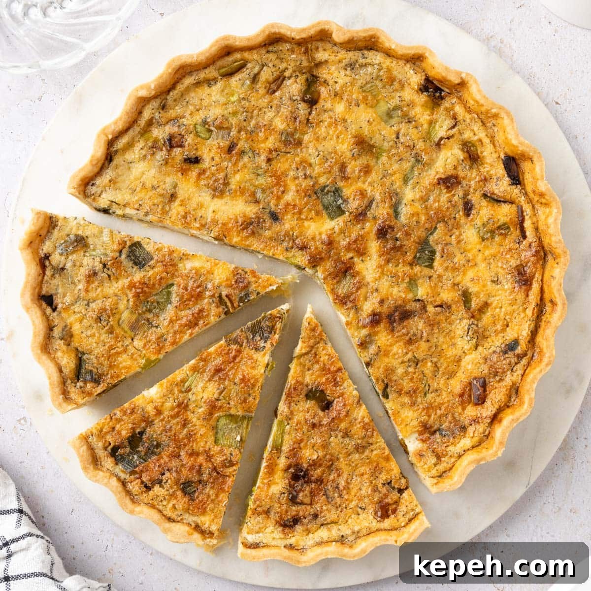 Leek Quiche with Gruyère
