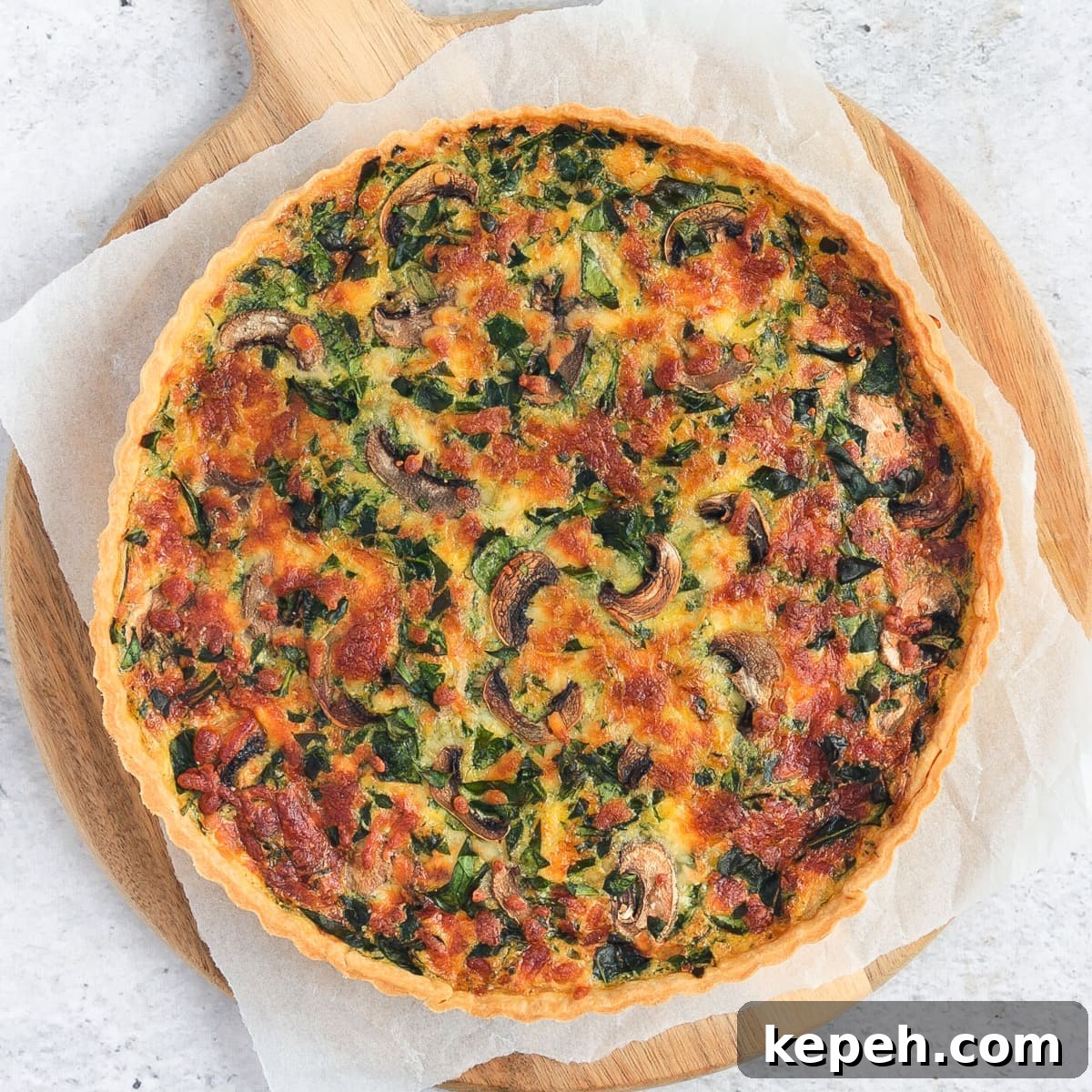 Spinach Mushroom Quiche