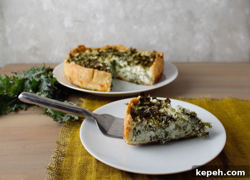Kale and Goat Cheese Quiche