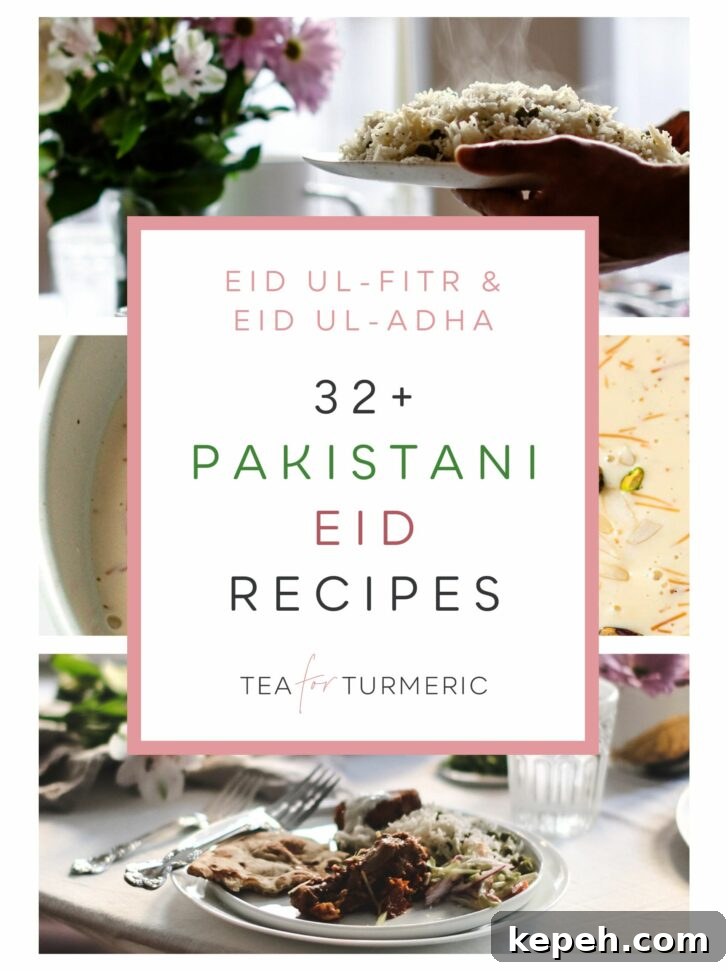 Cover page for 32+ Pakistani Eid Recipes.