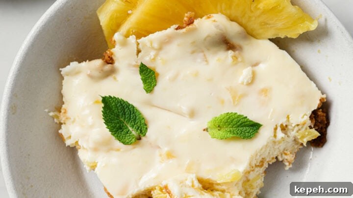 A serving of Crushed Pineapple Dessert