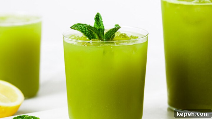 Mint Lemonade in glasses