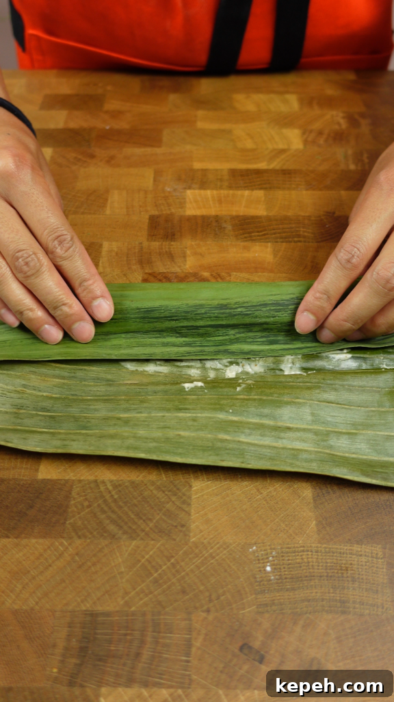 Roll in banana leaf