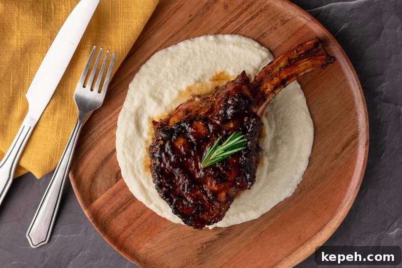 Grilled Pork Chops with Fig Jam Glaze — Big Green Egg Recipe 11 Grilled Kurobuta Pork Chops with a Fig Jam Glaze