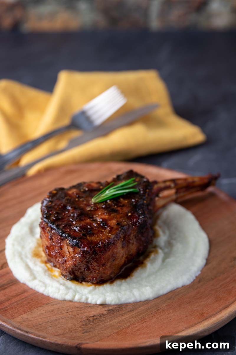Grilled Pork Chops with Fig Jam Glaze — Big Green Egg Recipe 12 img 7286 11