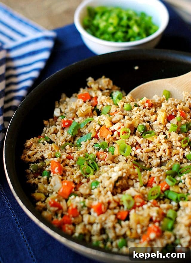 Cauliflower Rice: How to Make It + 16 Delicious Recipes 10 cauliflower fried rice