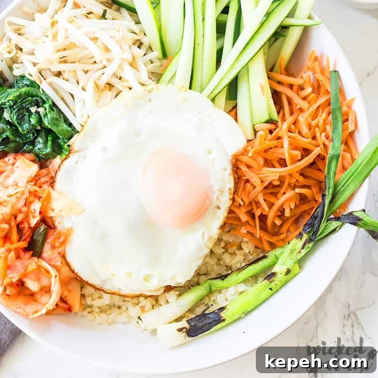 Cauliflower Rice: How to Make It + 16 Delicious Recipes 20 vegetarian korean bibimbap recipe cauliflower rice bowl.