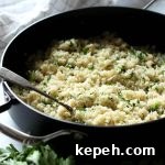 How to Make Cauliflower Rice in a Skillet with a Spoon