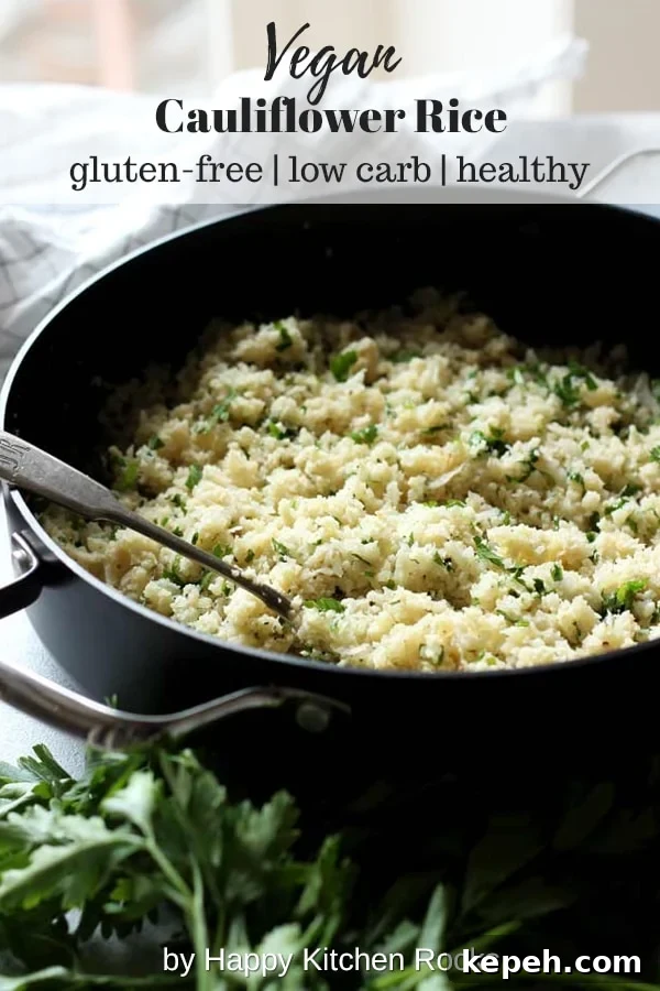 Cauliflower Rice: How to Make It + 16 Delicious Recipes 26 How to Make Cauliflower Rice Collage with Text Overlay