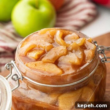 Homemade Apple Pie Filling Recipe for Perfect Rustic Pies 11 Jar of homemade apple pie filling.