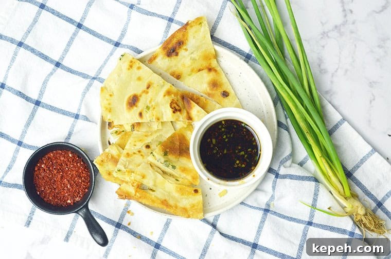 Crispy Chinese Scallion Pancakes Recipe with Step-by-Step Guide 7 chinese scallion pancakes