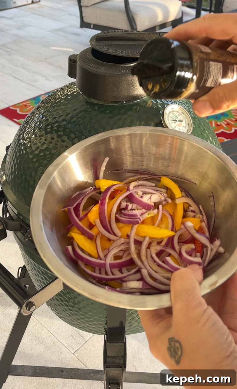 Prepped vegetables