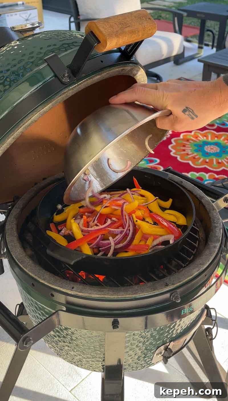 Sauteed peppers and onions