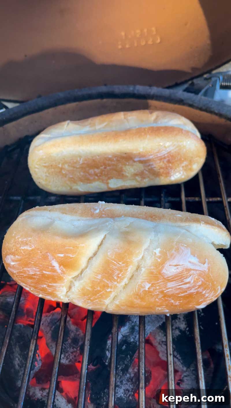 Golden toasted buns