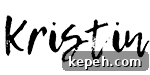 Close up of a signature of Kristin.