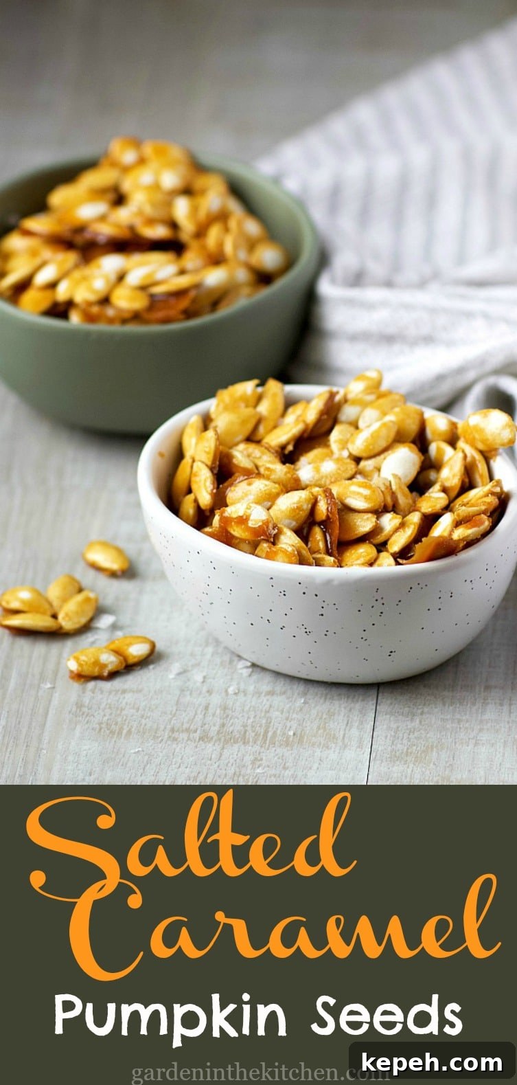 Salted Caramel Pumpkin Seeds Recipe — Crunchy Fall Snack 6 Roasted Pumpkin Seeds