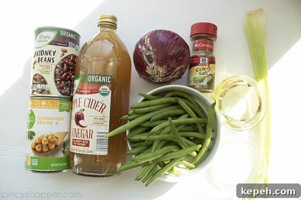 Classic Three-Bean Salad Recipe for Summer Potlucks 7 Ingredients for three bean salad recipe