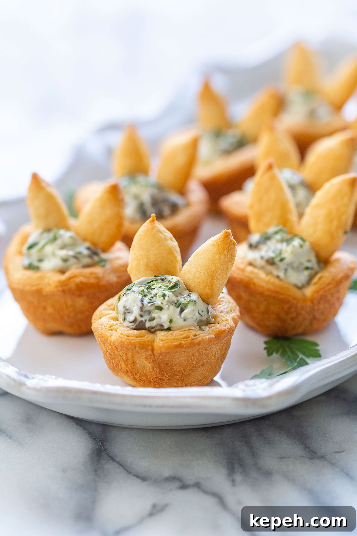 Easter Bunny Crescent Bites: Cute Holiday Appetizer Recipe 2 Easter Bunny Crescent Bites Appetizer