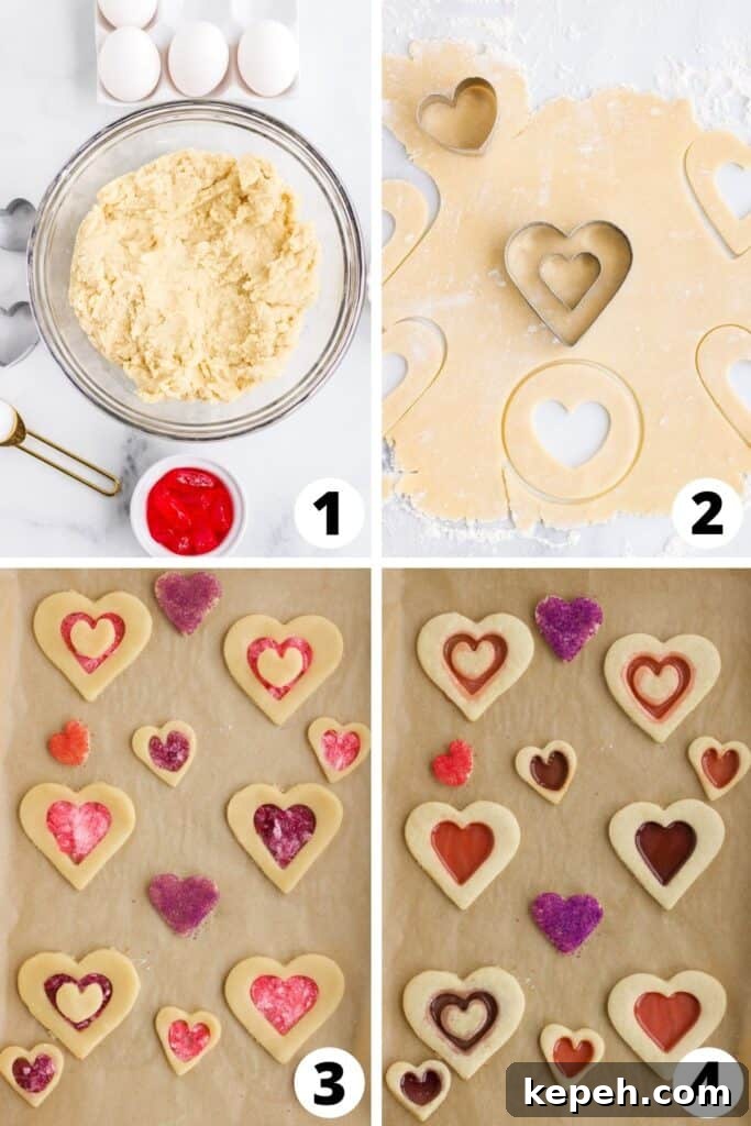 Heart Shaped Stained Glass Cookies Heart Stained Glass Cookies