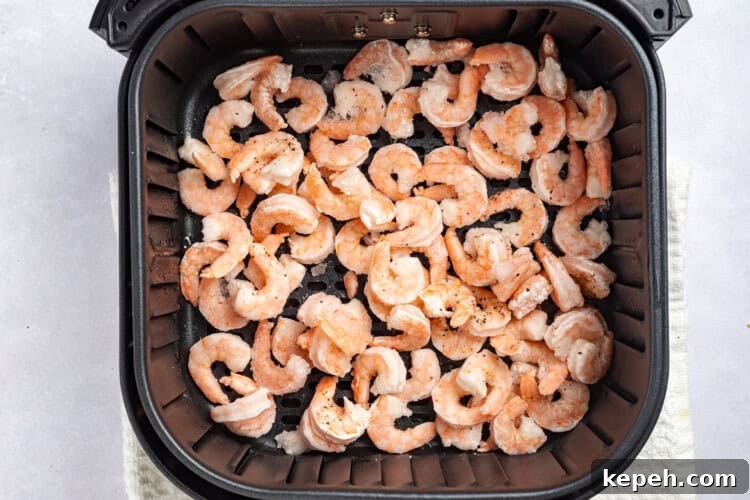 Crispy Air Fryer Shrimp from Frozen in 15 Minutes 6 Frozen-Shrimp-in-Air-Fryer-Process-Photo-1