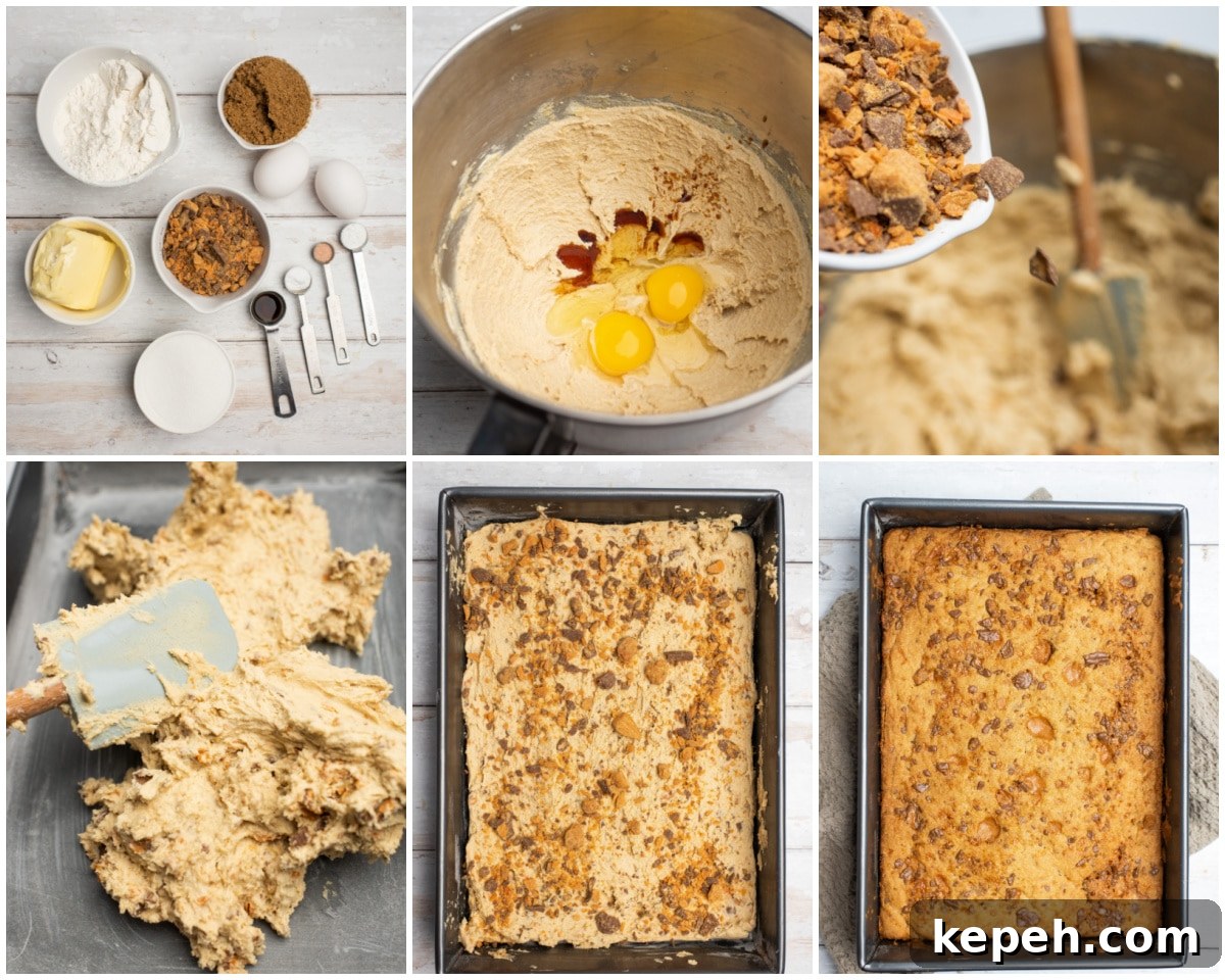 Butterfinger Cookie Bars Recipe: Crunchy Candy-Stuffed Blondies 5 how to make butterfinger cookie bars