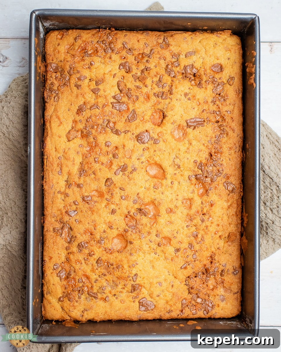 Butterfinger Cookie Bars Recipe: Crunchy Candy-Stuffed Blondies 6 pan of butterfinger cookie bars