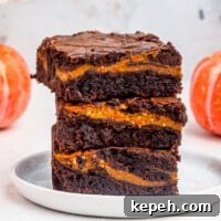 Chewy Pumpkin Brownies with Warm Spice and Chocolate Swirl 4 featured pumpkin brownies