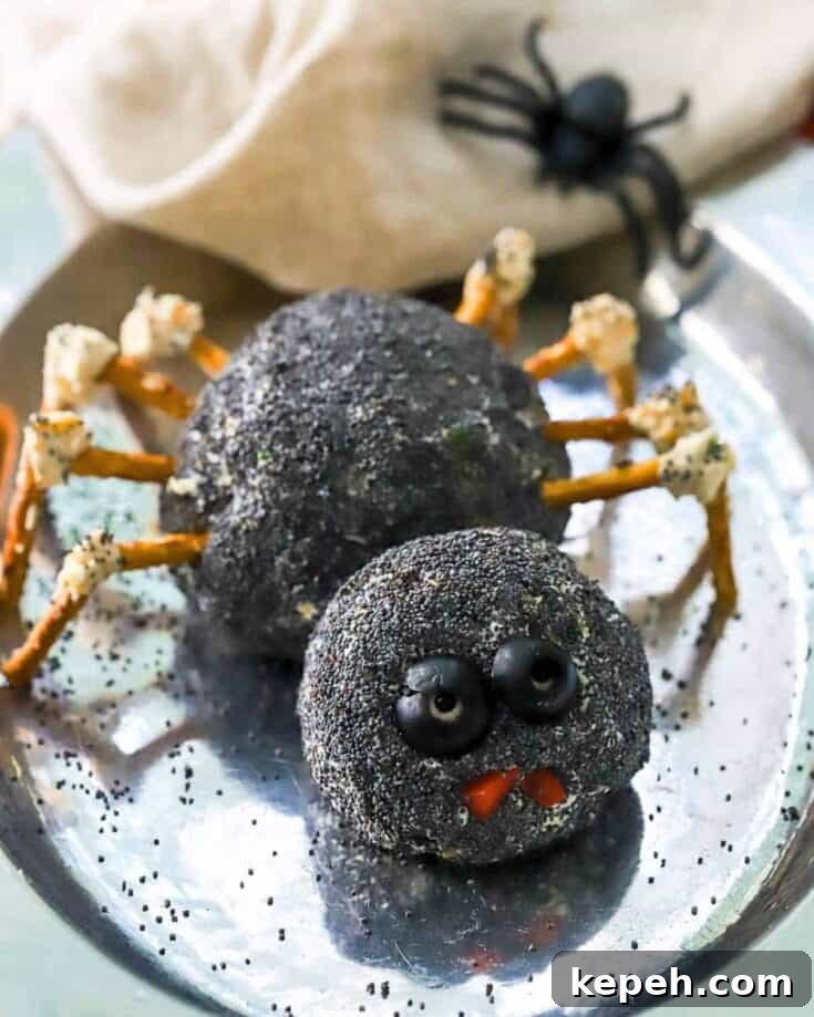 Spooky Spider Cheese Ball