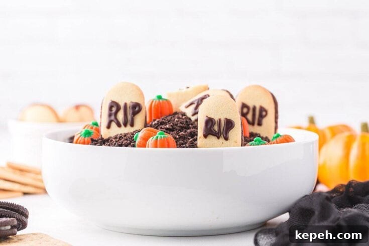 Graveyard Chocolate Cheesecake Dip