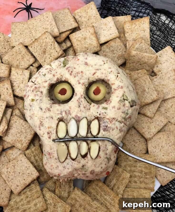Pepperoni Skull Cheese Ball