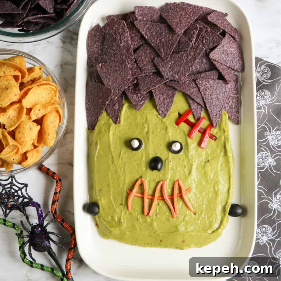 Spooky Frankenstein Guacamole