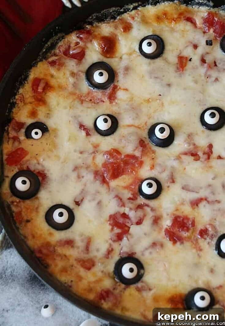 Eyeball Pizza Dip