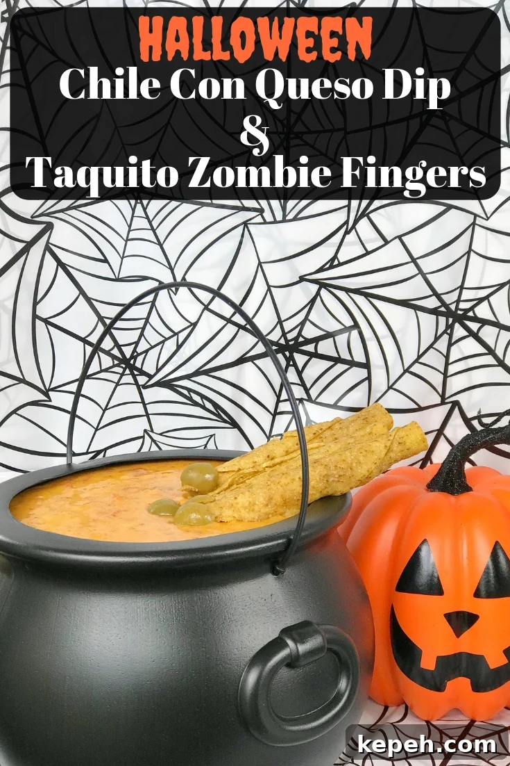 Halloween Chile Con Queso Dip