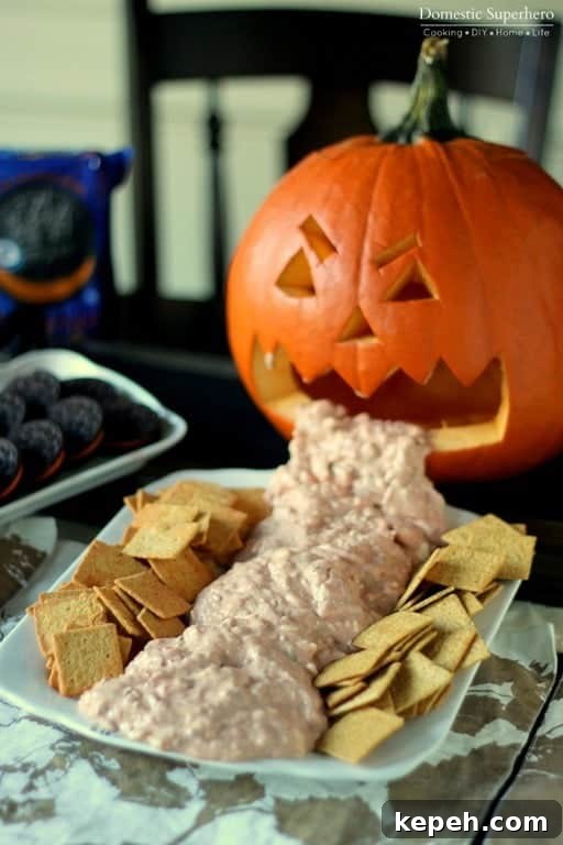 Halloween Chunky Salsa Cheese Dip