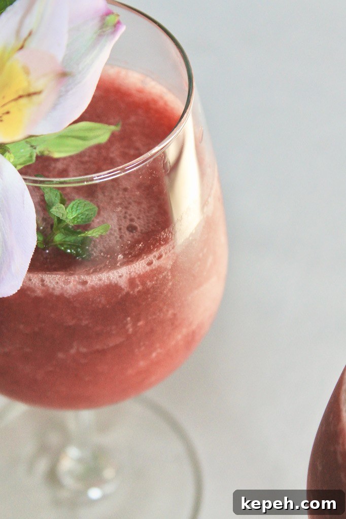 Strawberry Peach Wine Slushie Recipe — Frozen Summer Cocktail 3 frozen sangria slush