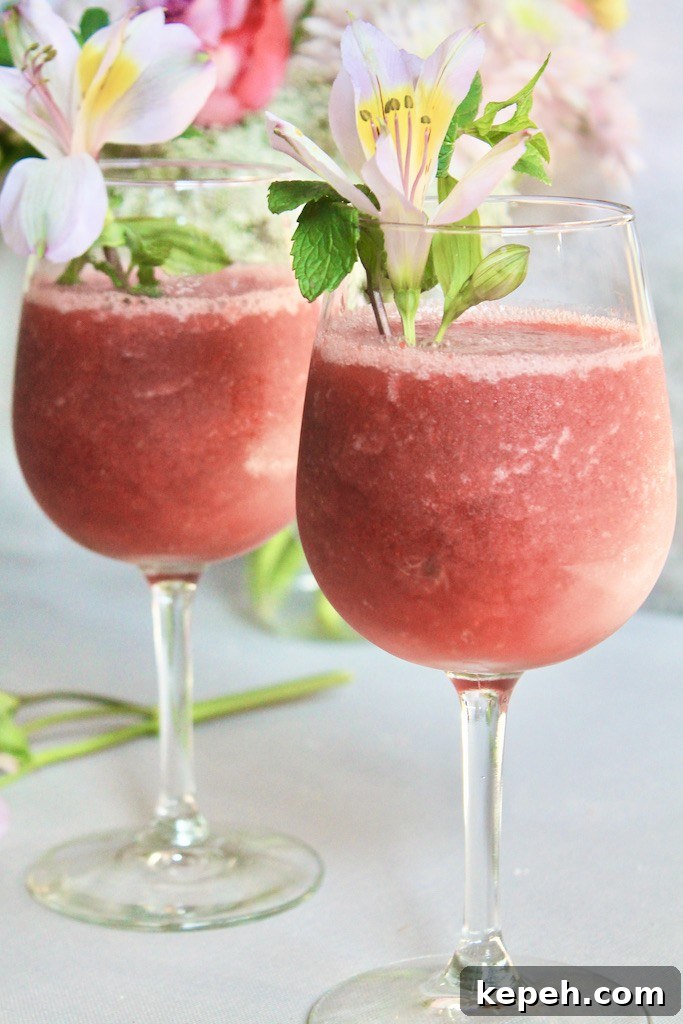 Strawberry Peach Wine Slushie Recipe — Frozen Summer Cocktail 7 easy frozen red wine cocktail