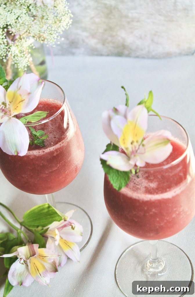 Strawberry Peach Wine Slushie Recipe — Frozen Summer Cocktail 9 easy wine slushies
