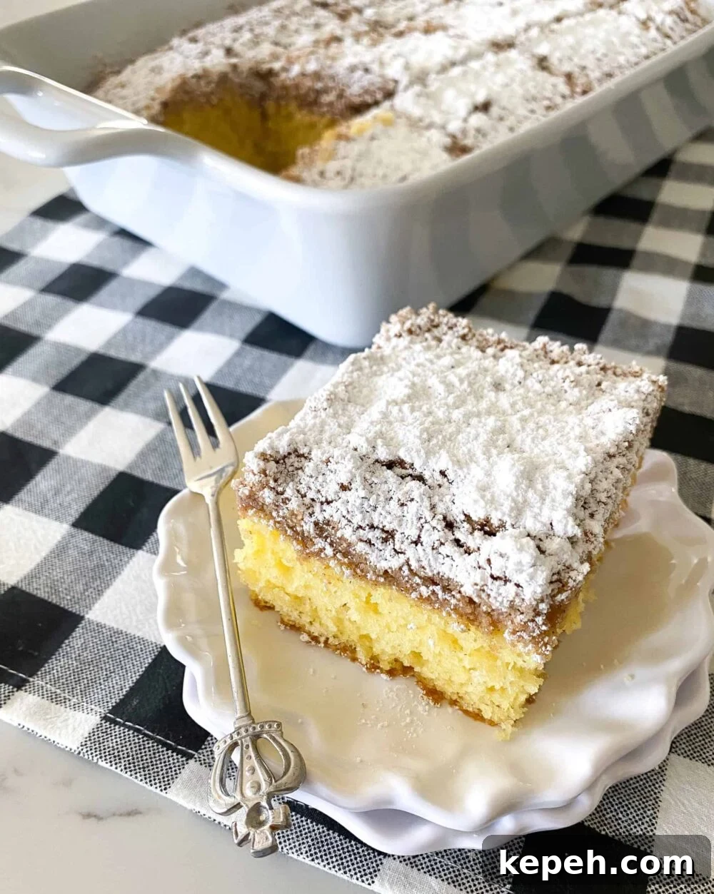 Starbucks Coffee Cake Copycat Recipe — Moist Streusel Coffee Cake 6 cut piece of coffee cake on plate