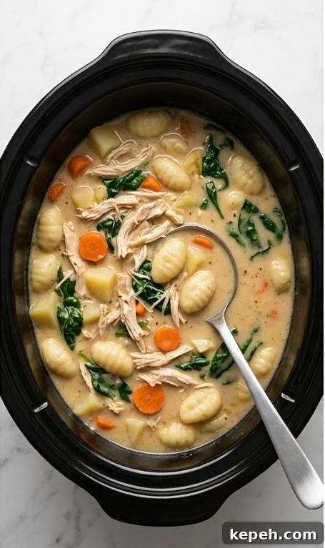 Slow Cooker Chicken Gnocchi Soup: Creamy One-Pot Comfort Recipe 3 img 97045 2