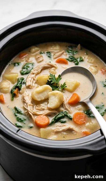 Slow Cooker Chicken Gnocchi Soup: Creamy One-Pot Comfort Recipe 4 img 97045 3