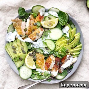 Crispy 15-Minute Chicken Thighs with Greens and Tarragon Lemon Drizzle 2 Crispy chicken thighs