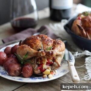 Stuffed Cornish hens.